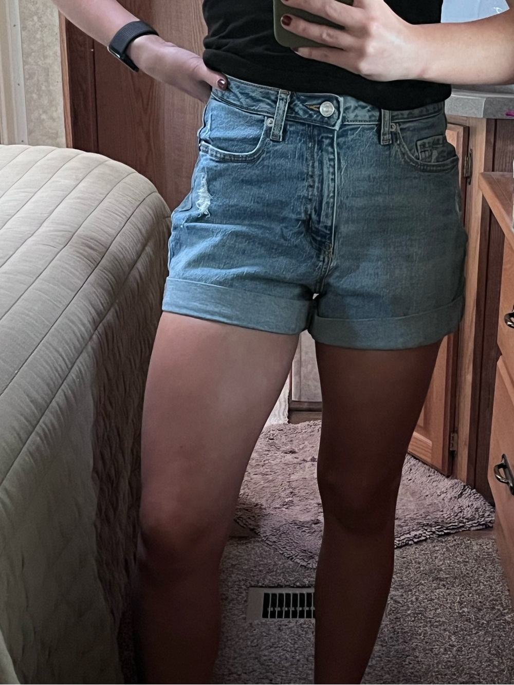 wild fable Light Blue High-Rise Denim Shorts
